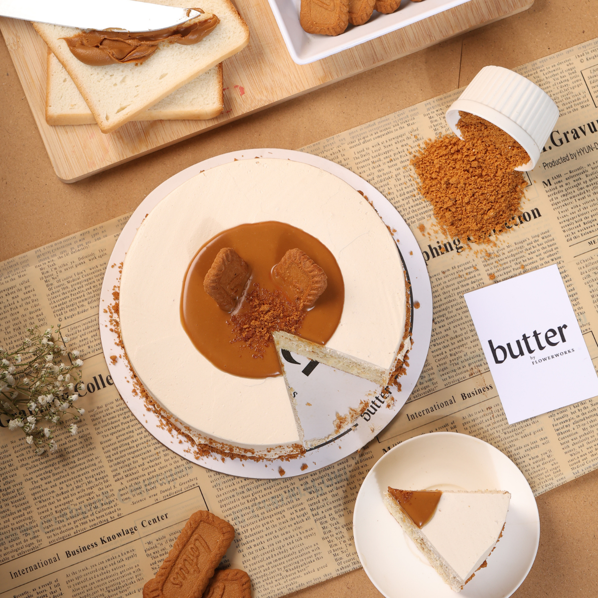 Caramel Biscuit Cake