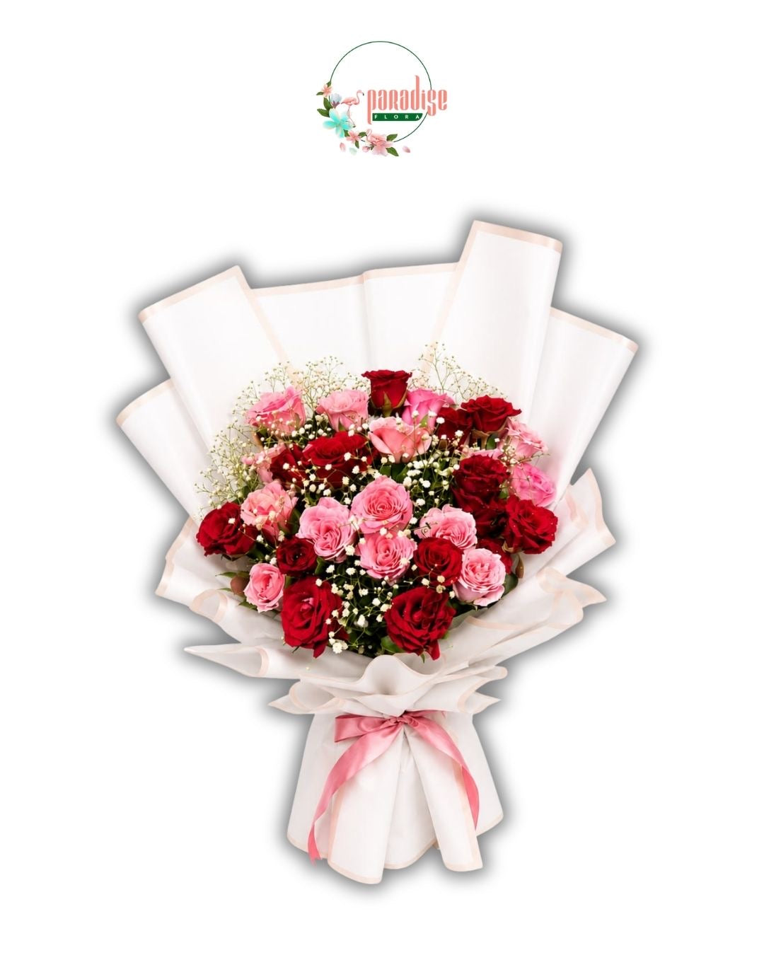 Fresh Roses & babys breath