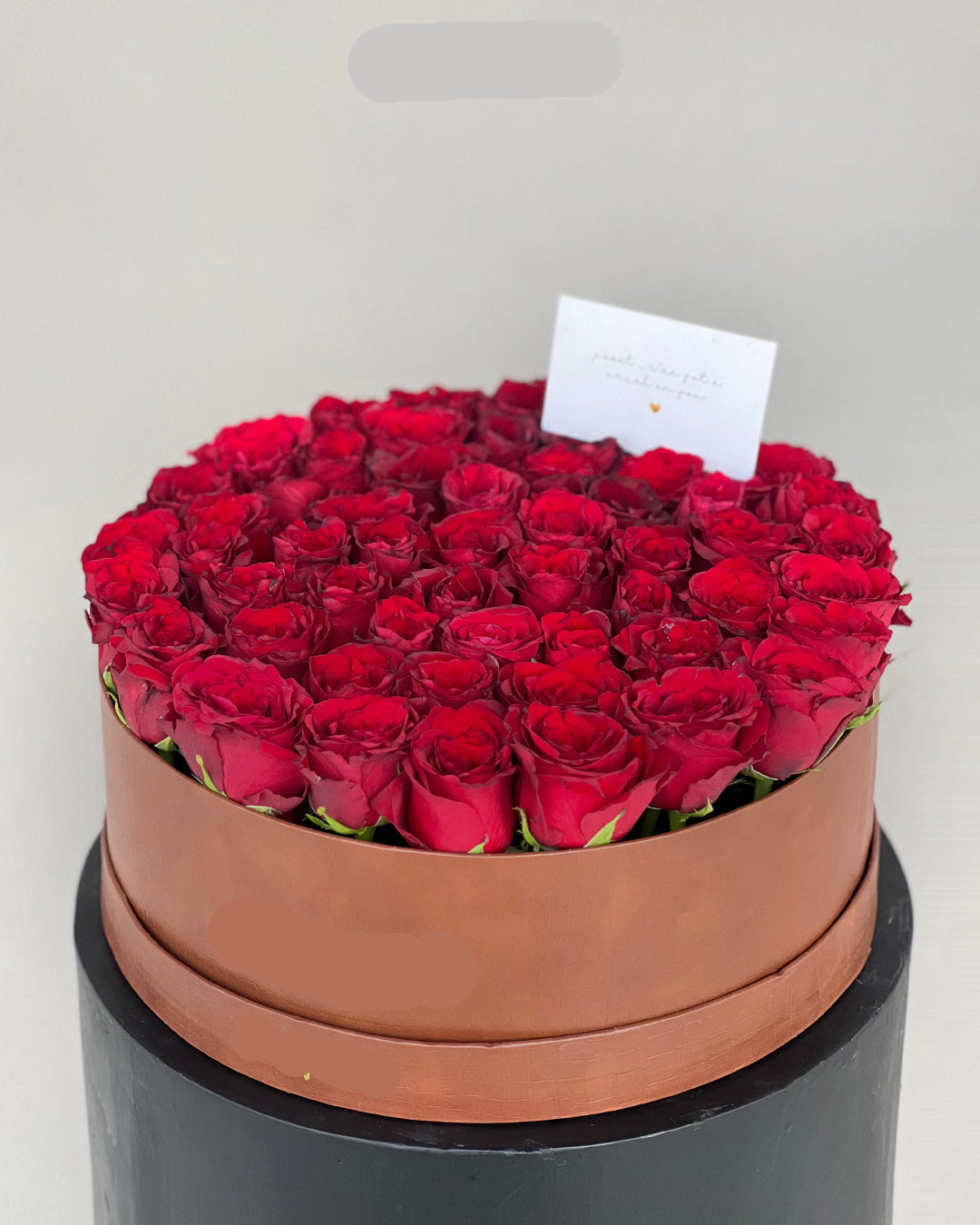Grand Crimson Rose Velvet Box Arrangement