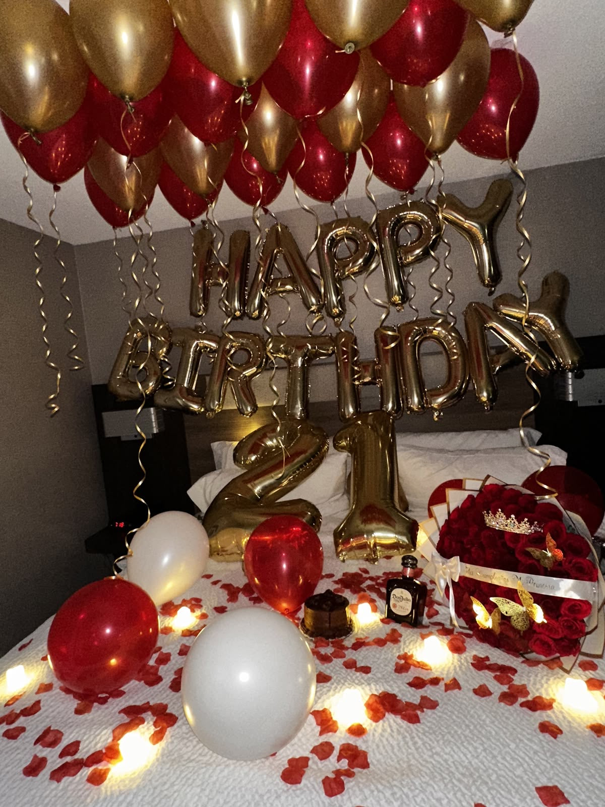 Red & Gold Themed Birthday Decor