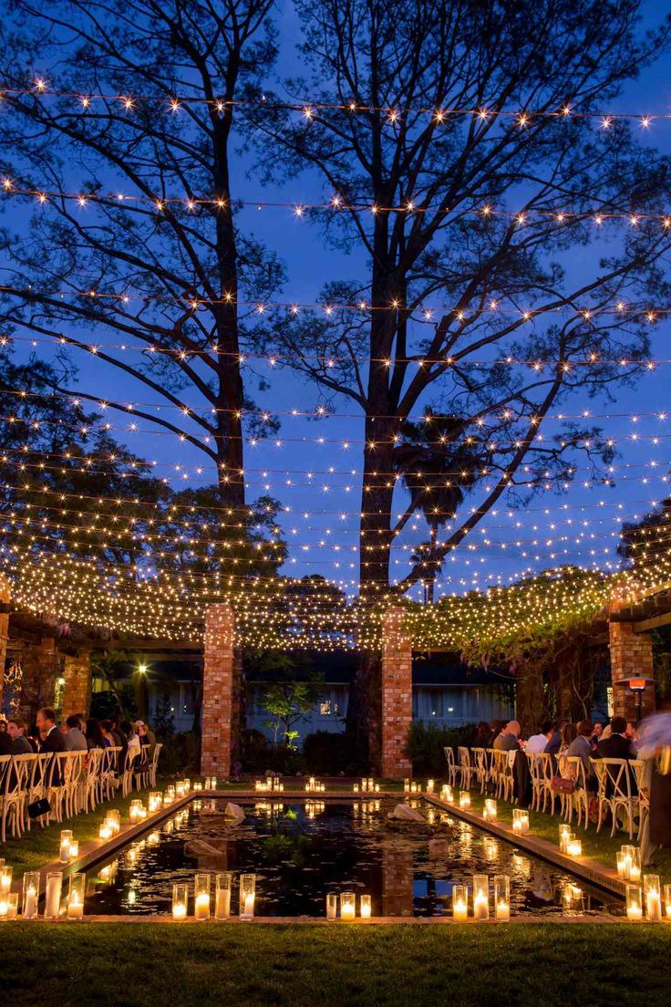 Enchanted Evening Fairy Light Canopy & Candlelit Decor