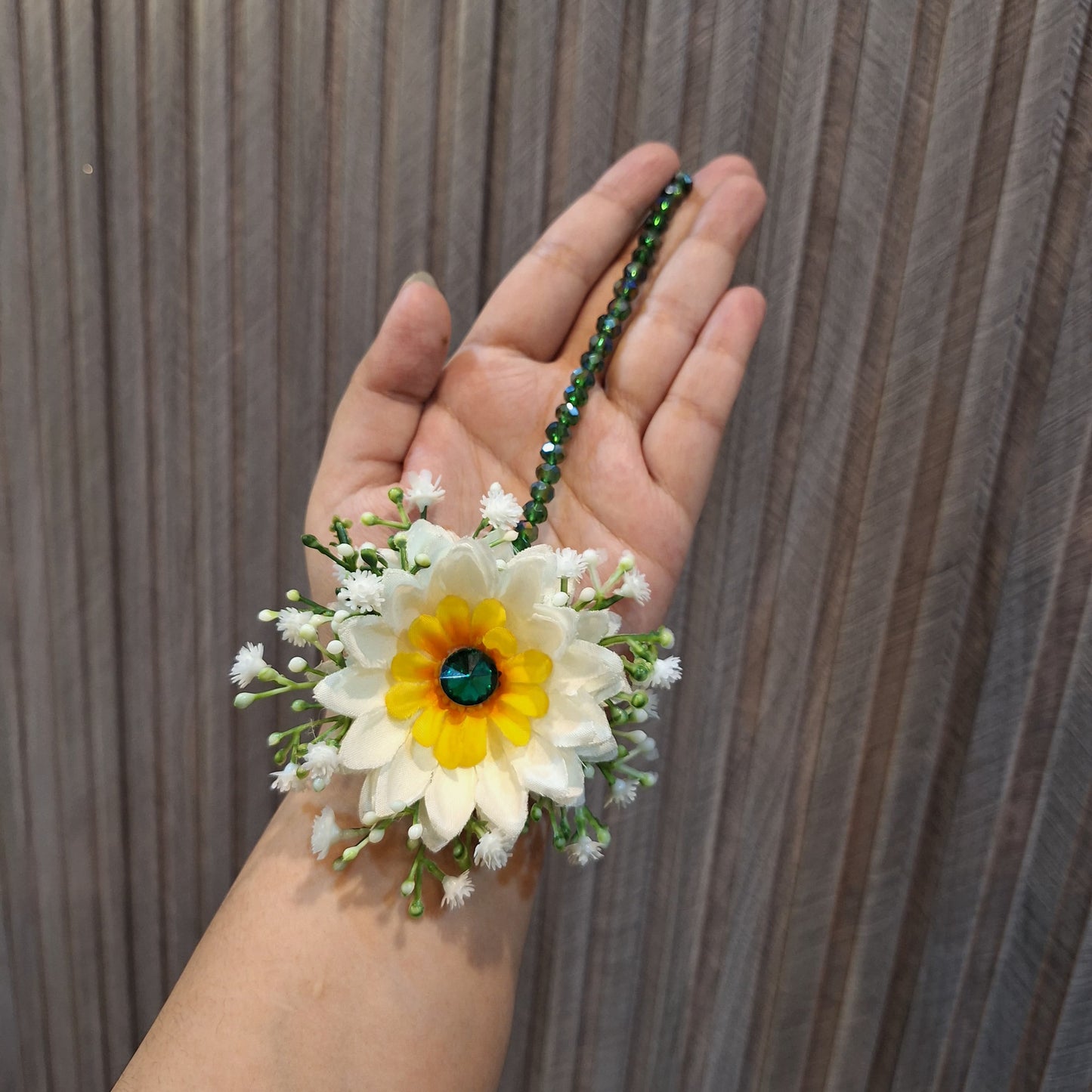 Bridal Mayun Set – Fresh White & Yellow Floral Jewelry