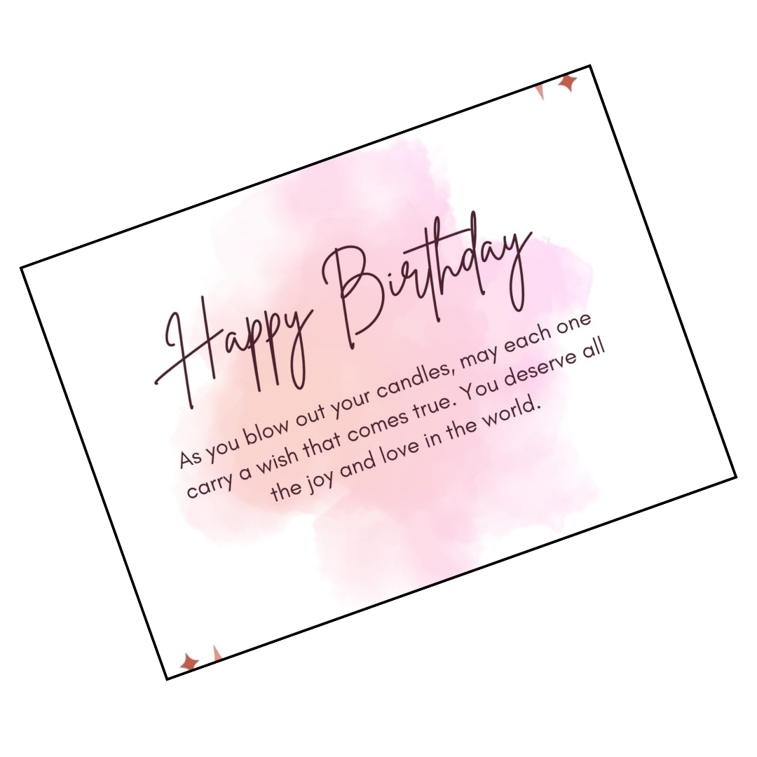 Blue Watercolor Aesthetic Happy Birthday Greeting Card