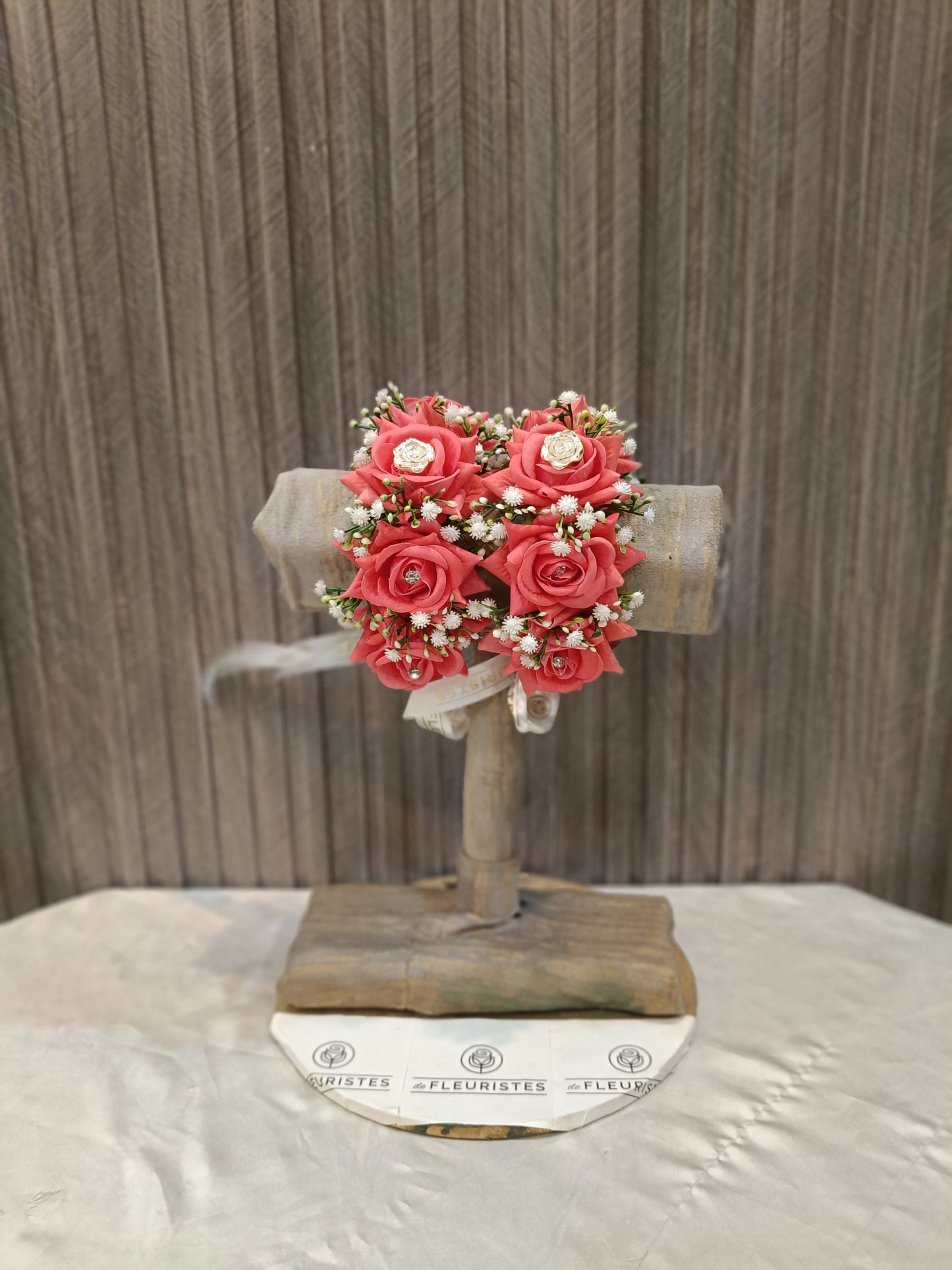 Coral Rose & Baby’s Breath Floral Bangles (Gajray)