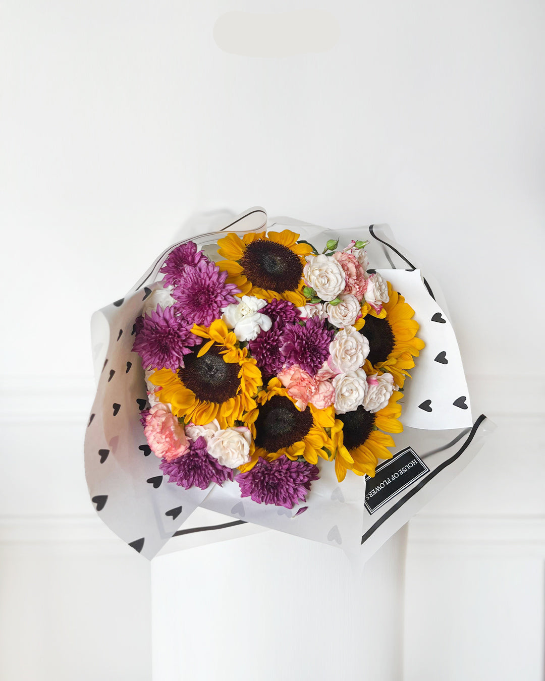Vibrant Sunflower and Mixed Chrysanthemum Bouquet