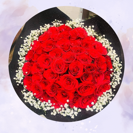 50 Red flower with baby breat