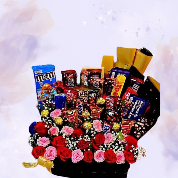 Love flower With Chocolate  Box