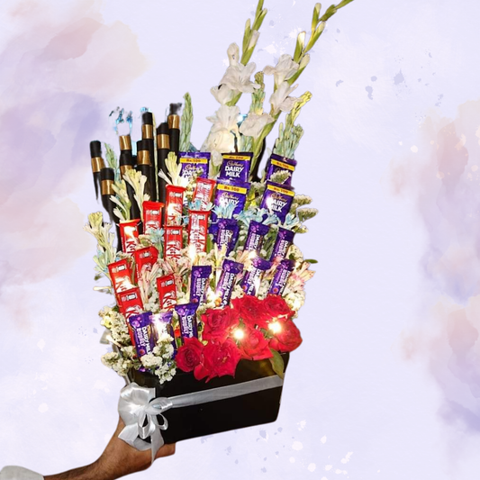flower With chocolate box