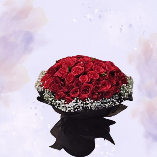 60 Rose With baby’s breath