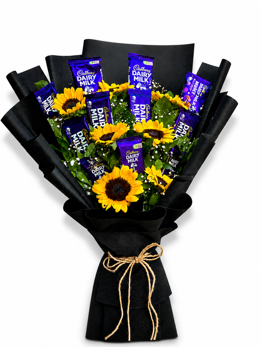 Luxury Sunflower & Dairy Milk Chocolate Bouquet