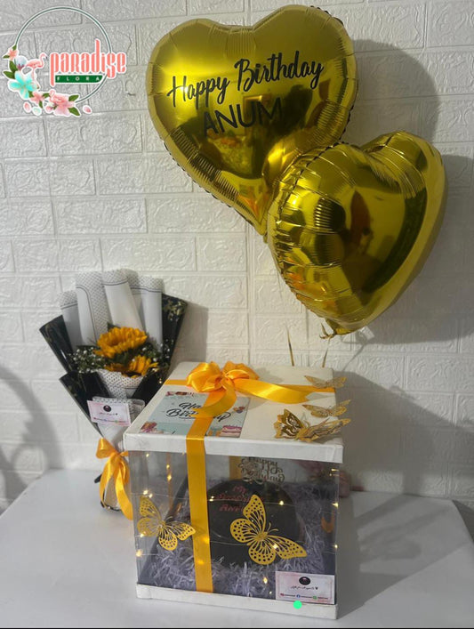 Golden Heart Birthday Surprise Box