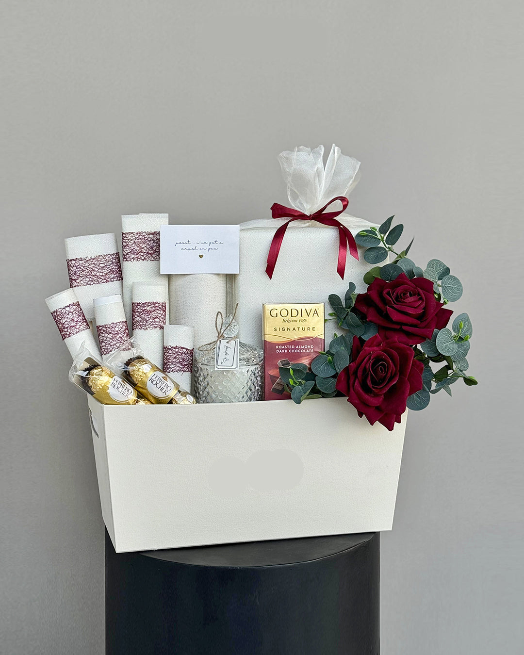 Premium Red Roses & Godiva Chocolate Gift Hamper