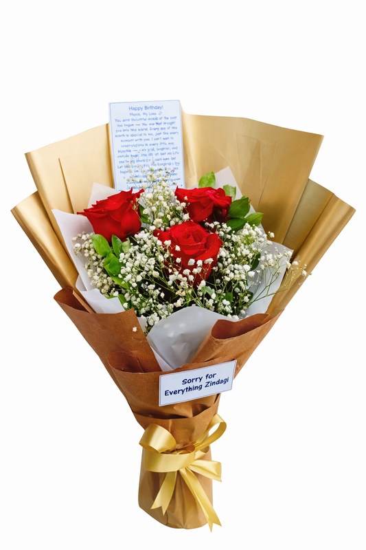 Heartfelt Apology Red Rose Bouquet