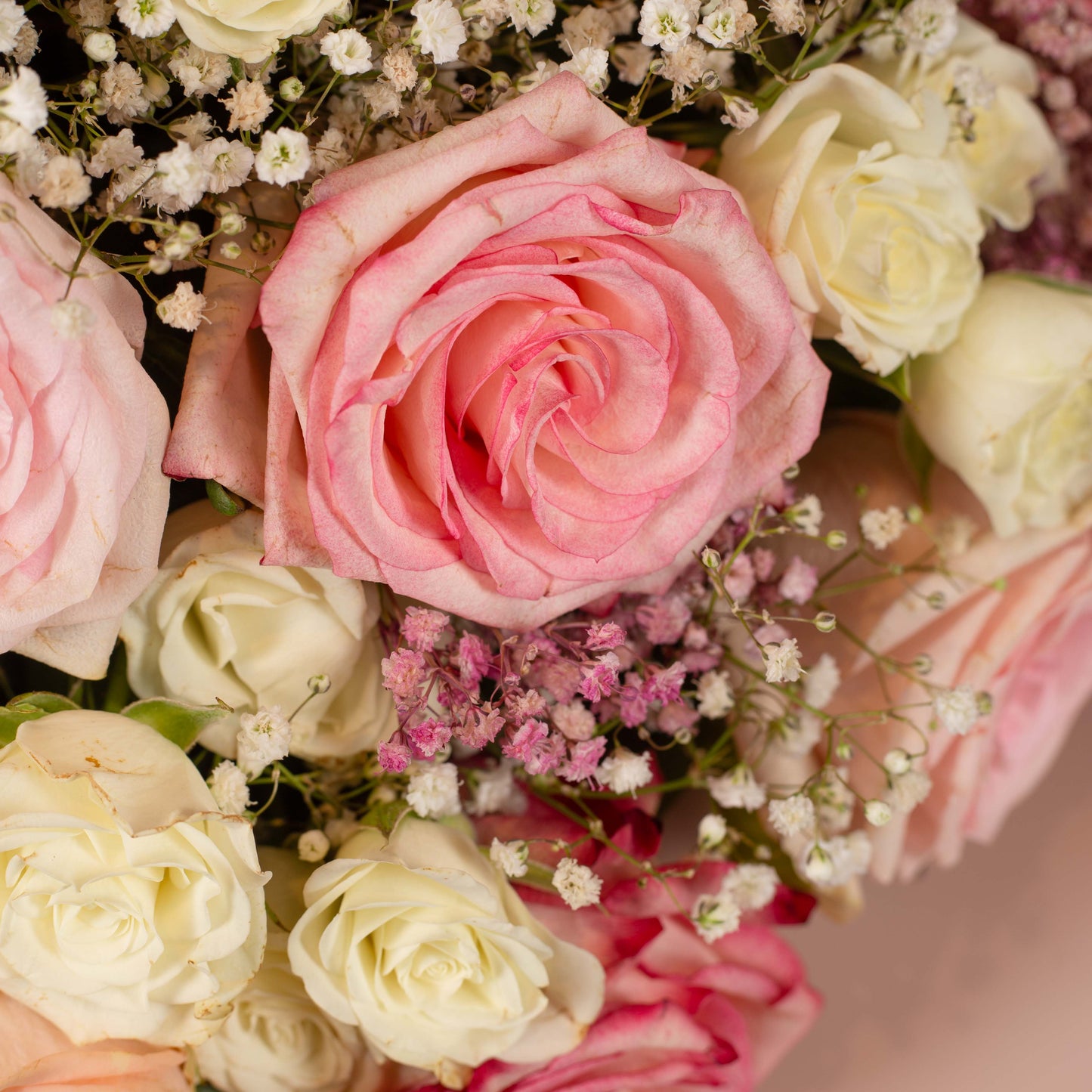 Elegant Pastel Rose Bouquet with "With Love" Card