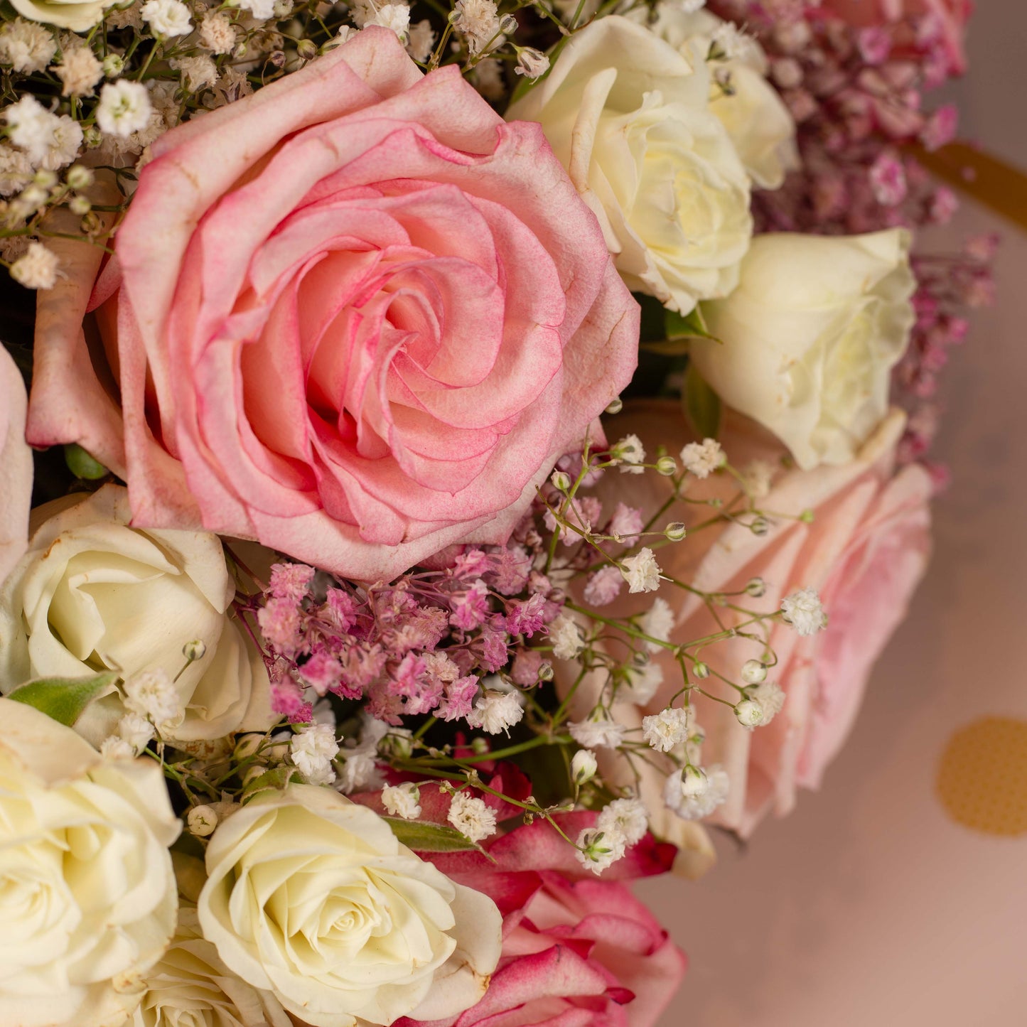 Elegant Pastel Rose Bouquet with "With Love" Card