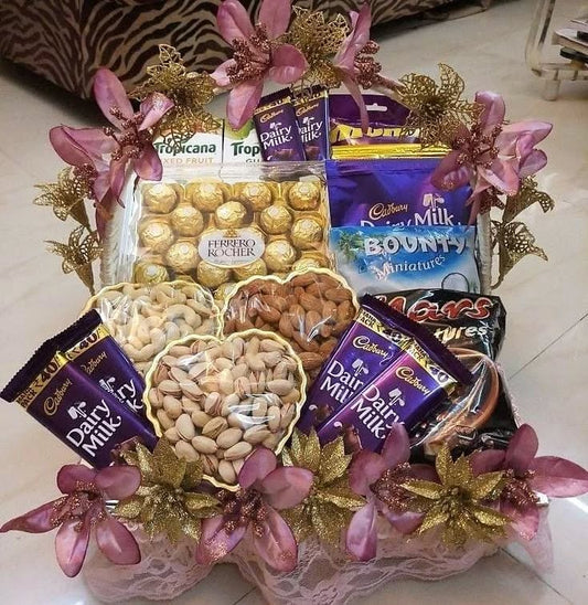 Premium Chocolate & Dry Fruit Gift Basket