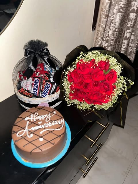 Anniversary Chocolate, Cake & Rose Set
