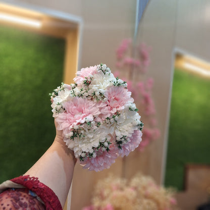 Blush Pink & White Chrysanthemum Hand-Tied Bouquet