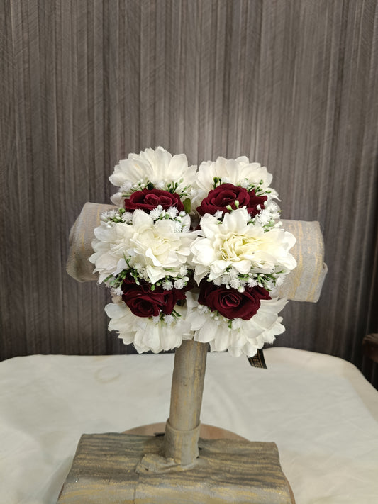 Yellow Rose & White Chrysanthemum Floral Bangles (Gajray)