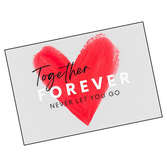 "Together Forever" Romantic Heart Motif Greeting Card