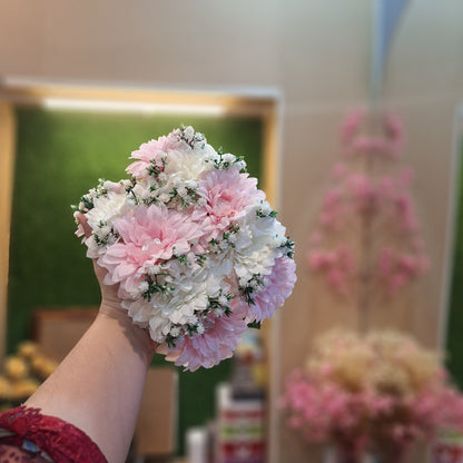 Blush Pink & White Chrysanthemum Hand-Tied Bouquet
