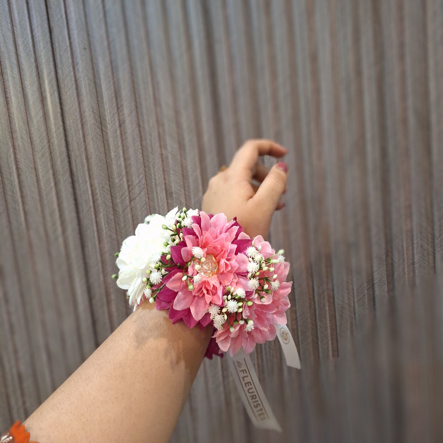 Blossom Mixed Floral Hand Bouquet in Pink & White