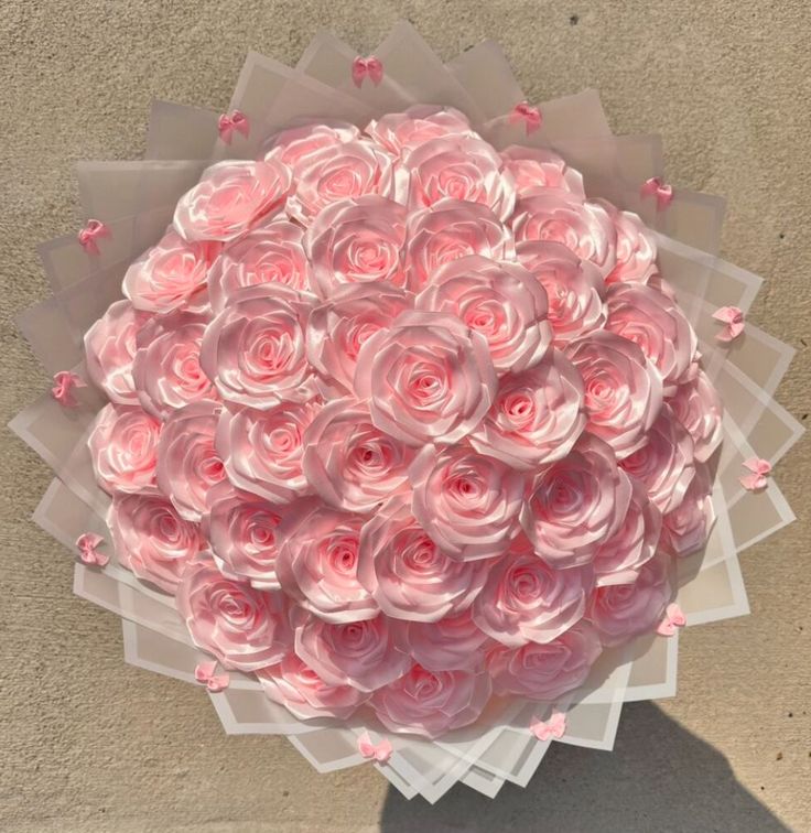 Glittering Crimson Everlasting Ribbon Rose Bouquet