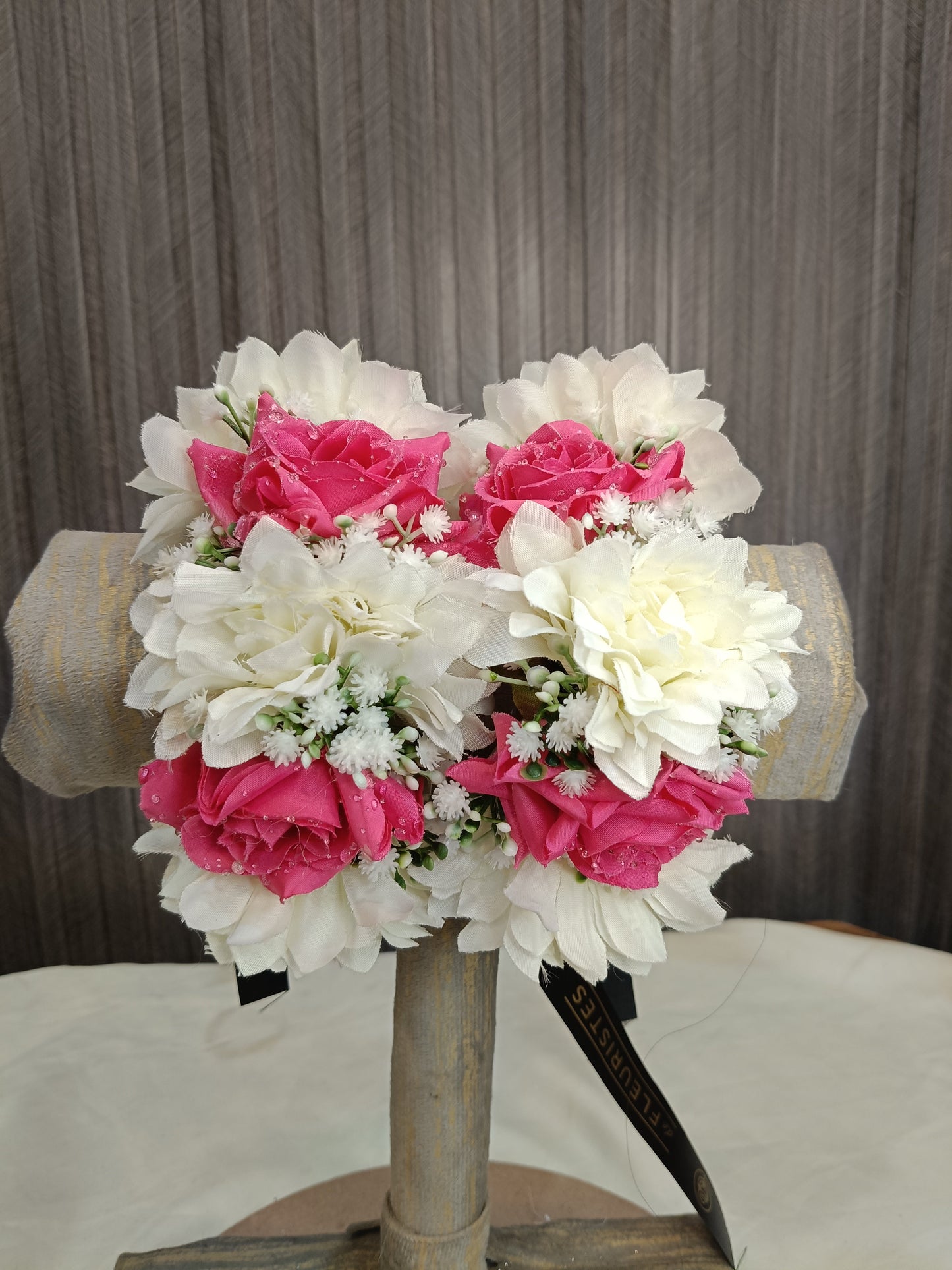Pink Rose & White Dahlia Floral Bangles (Gajray)