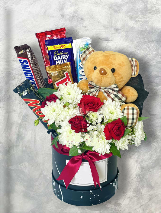 Teddy & Treats Floral Marble Box
